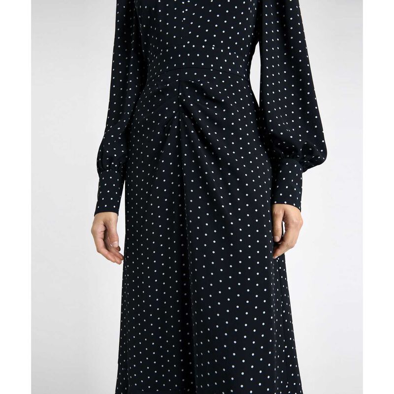 Cue Textured Georgette Spot Midi Dress image number 2